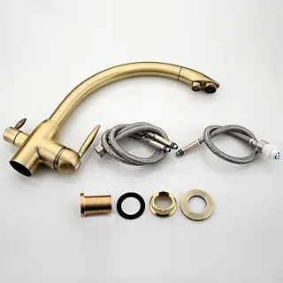 Смеситель для кухни Frap F4399-4 золото